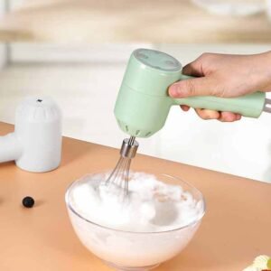 Portable Mini Wireless Electric Egg Beater HandHeld USB Rechargeable Food Mixer Milk Frother 3 Speed Cream Food Cake Mixer